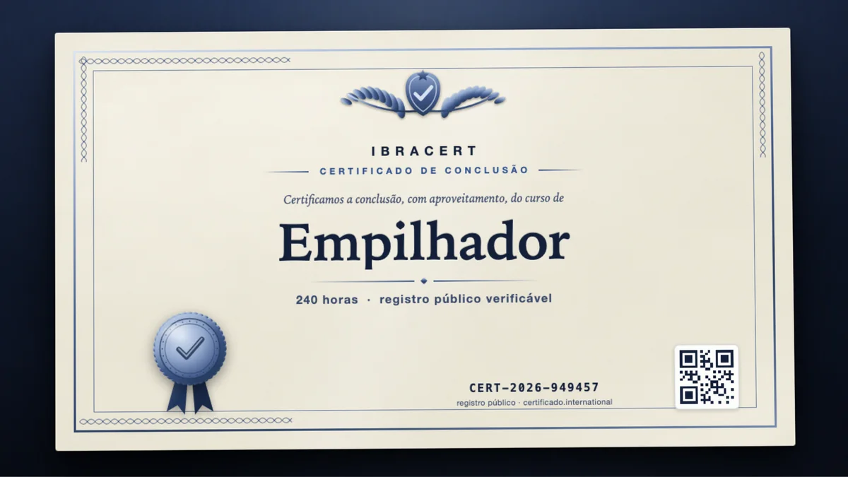 Capa do curso Empilhador