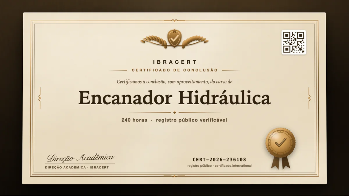Capa do curso Encanador Hidráulica