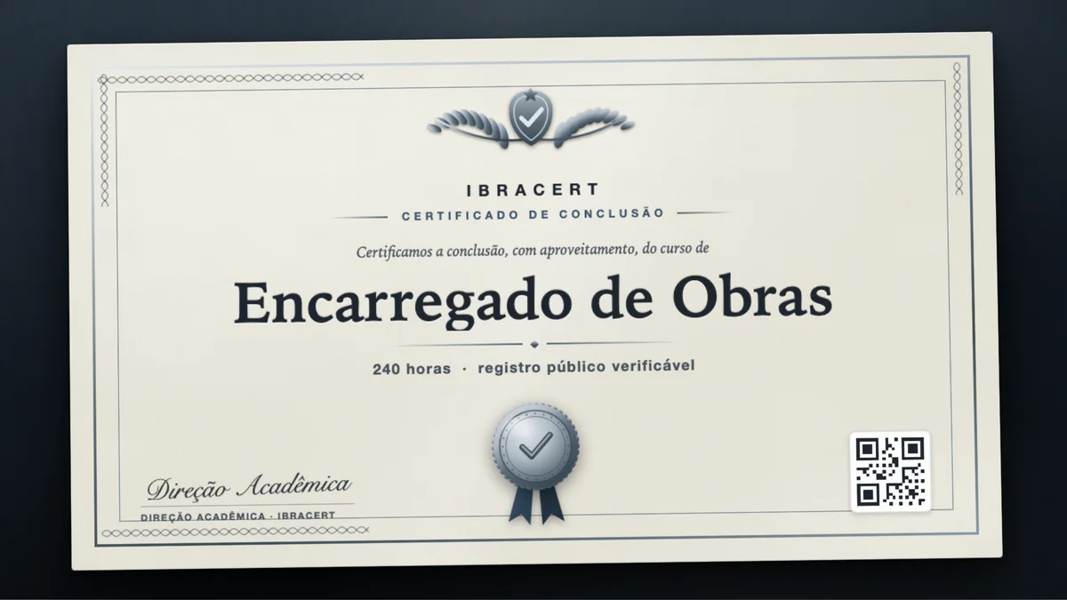 Capa do curso Encarregado de Obras