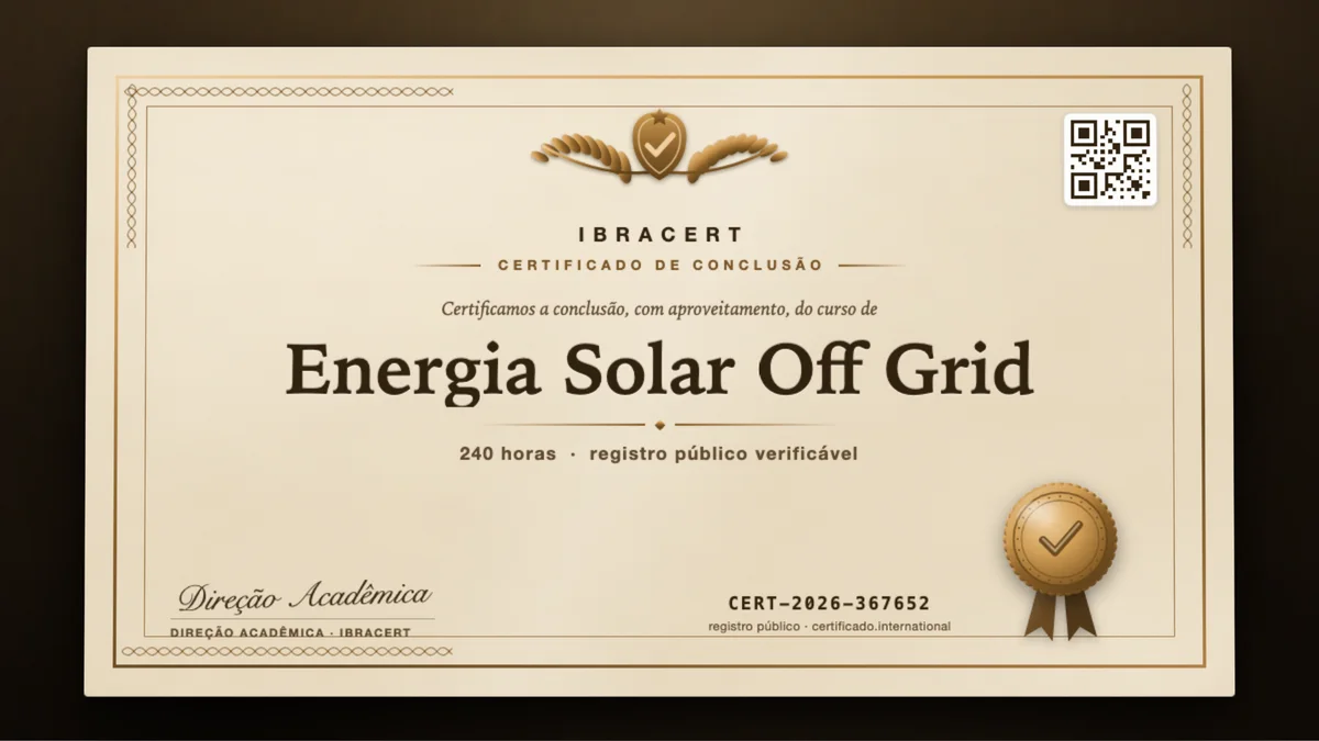 Capa do curso Energia Solar Off Grid