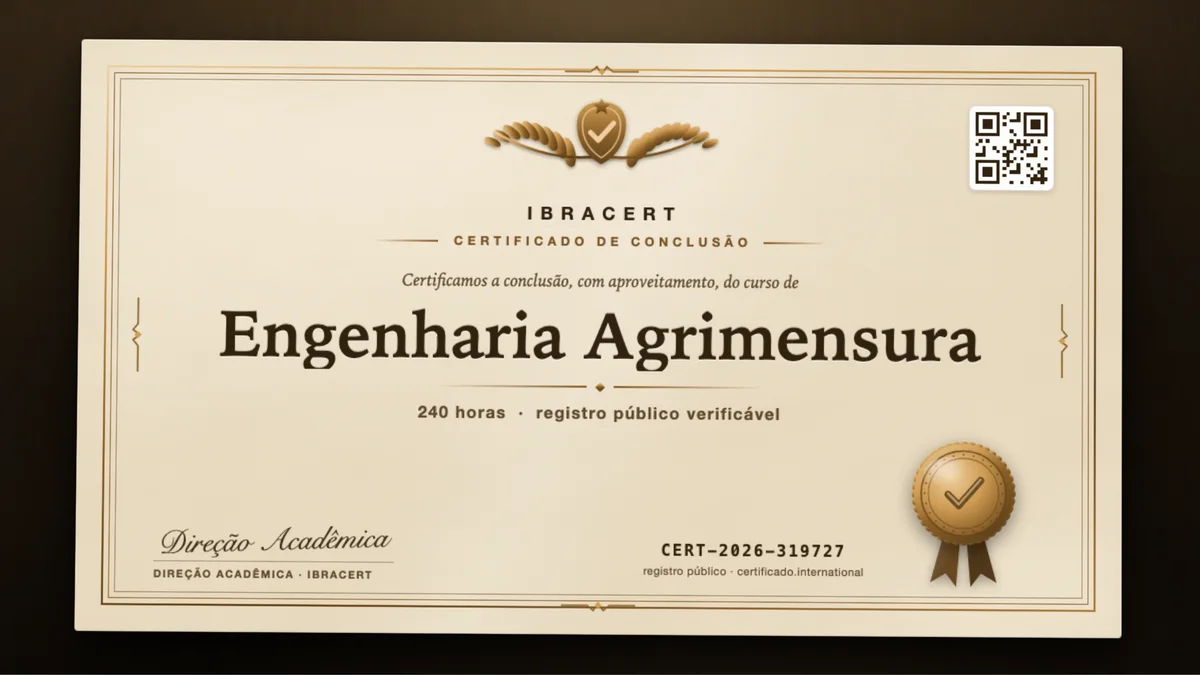 Capa do curso Engenharia Agrimensura