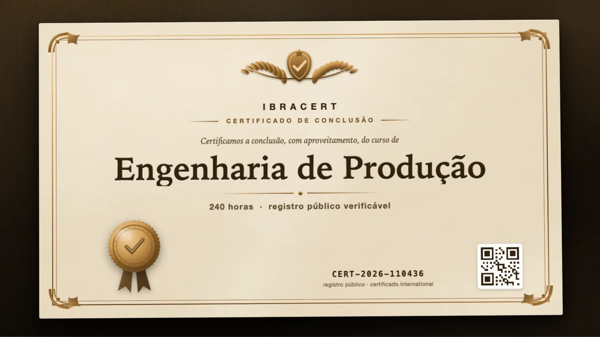 Capa do curso Engenharia de Produção