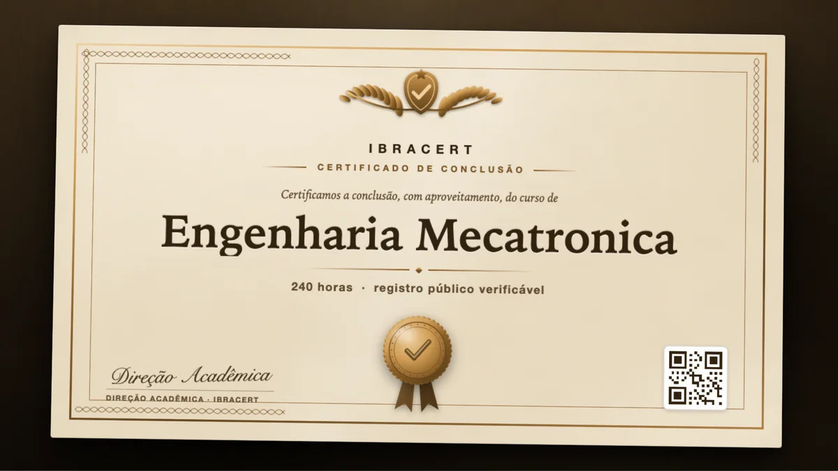 Capa do curso Engenharia Mecatronica