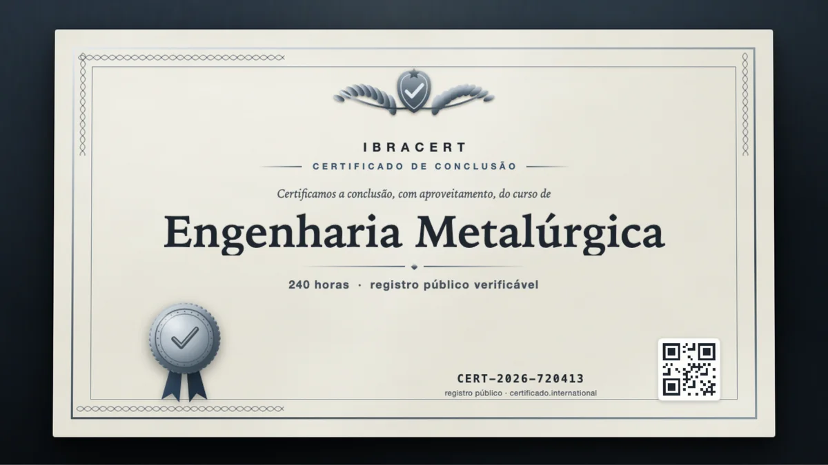 Capa do curso Engenharia Metalúrgica