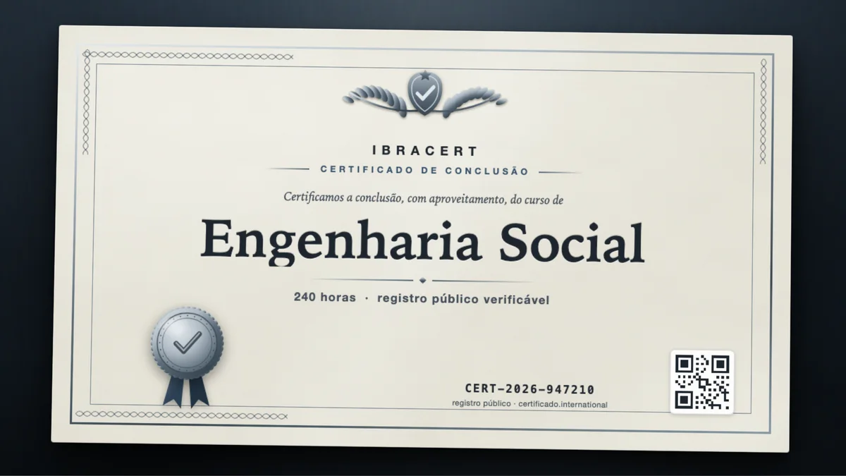 Capa do curso Engenharia Social