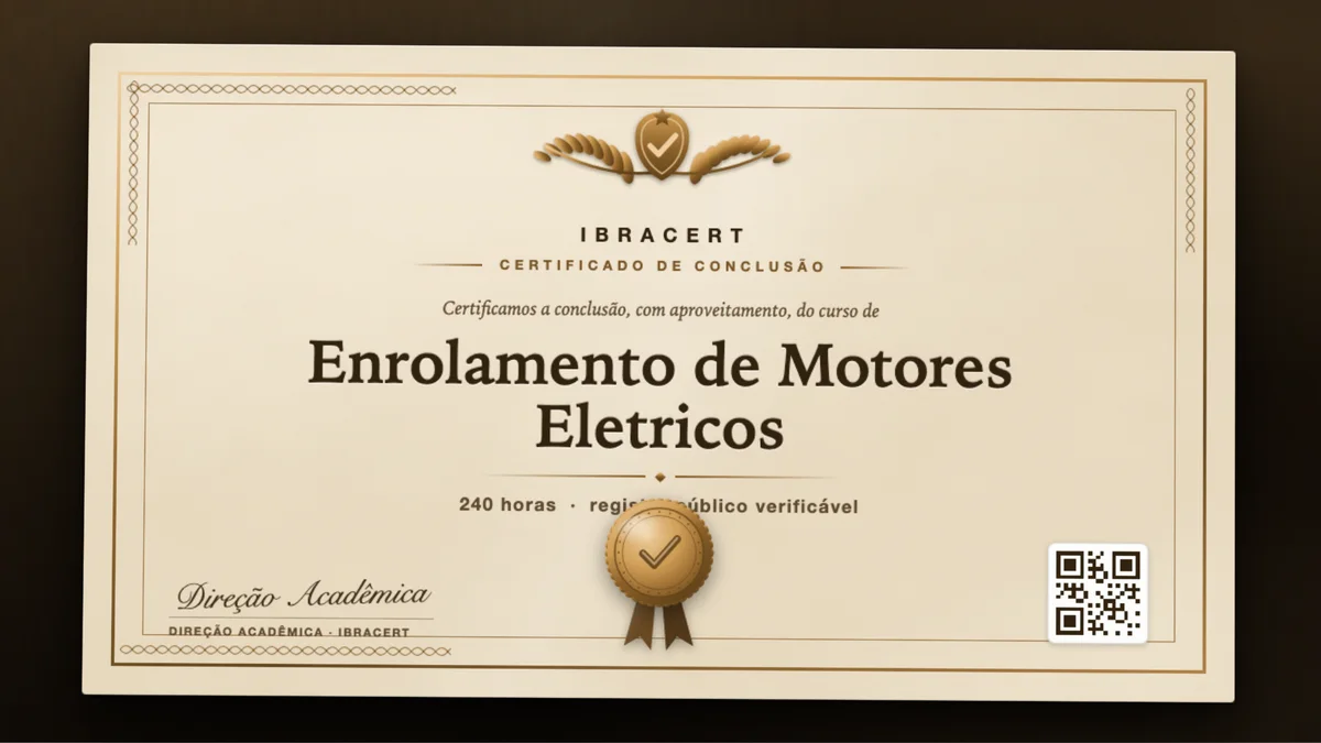 Capa do curso Enrolamento de Motores Eletricos