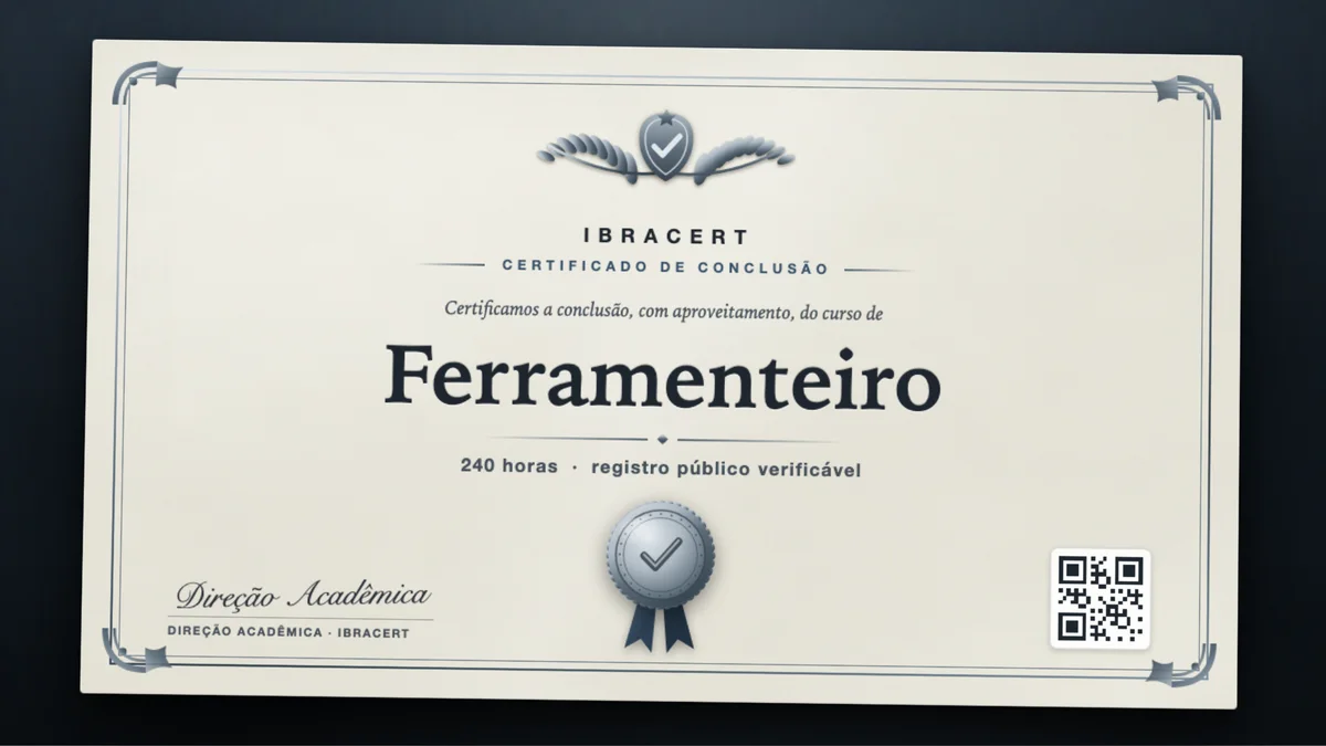 Capa do curso Ferramenteiro