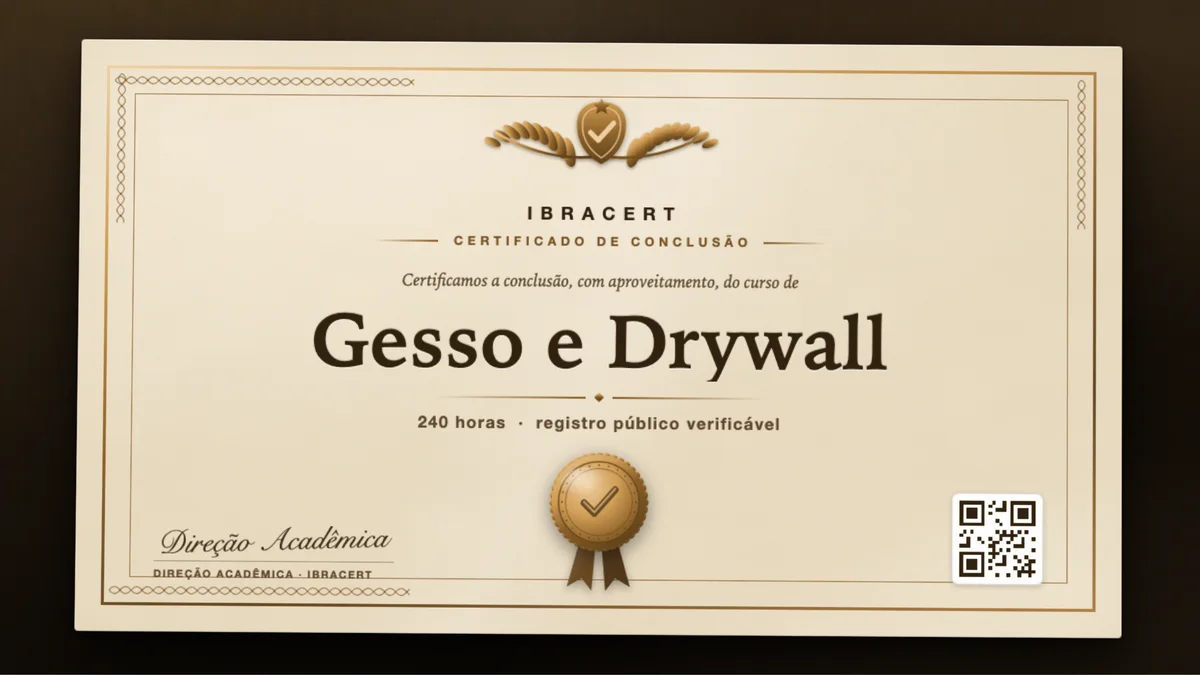 Capa do curso Gesso e Drywall