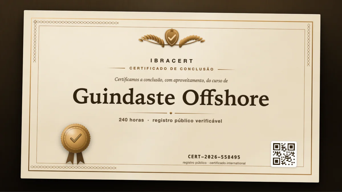 Capa do curso Guindaste Offshore