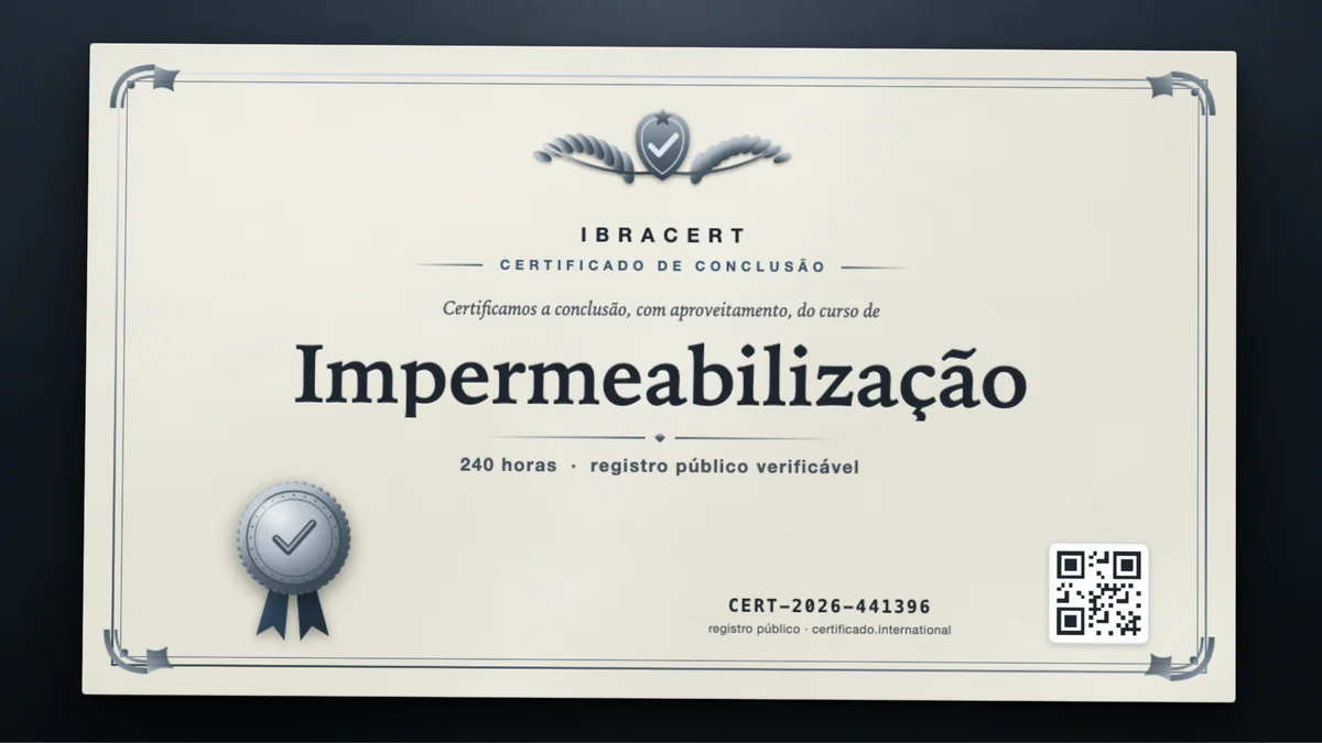 Capa do curso Impermeabilização