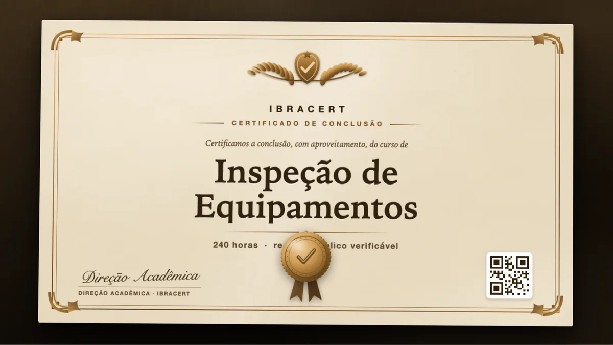 Capa do curso Inspeção de Equipamentos