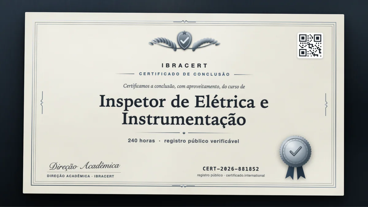 Capa do curso Inspetor de Elétrica e Instrumentação