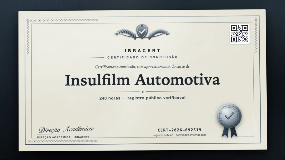 Capa do curso Insulfilm Automotiva
