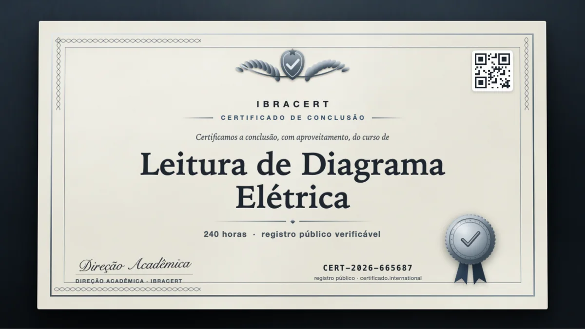 Capa do curso Leitura de Diagrama Elétrica