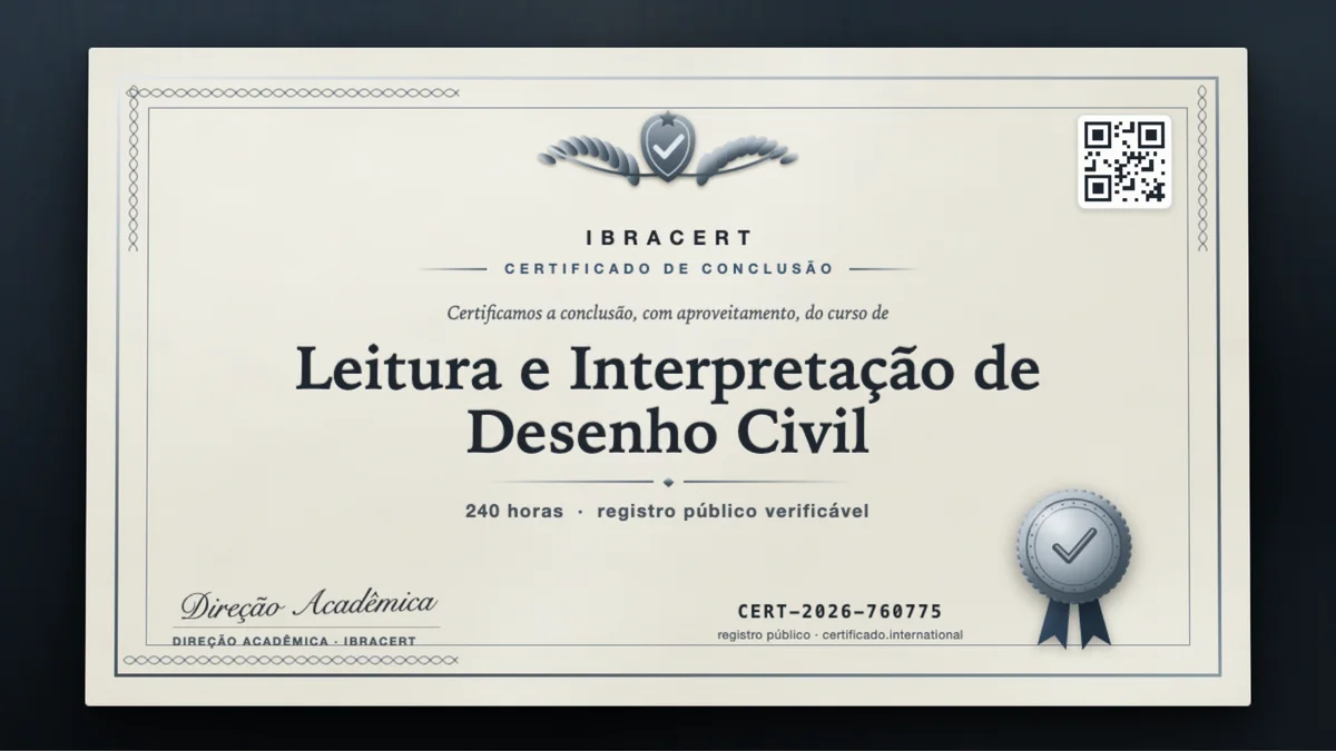 Capa do curso Leitura e Interpretação de Desenho Civil