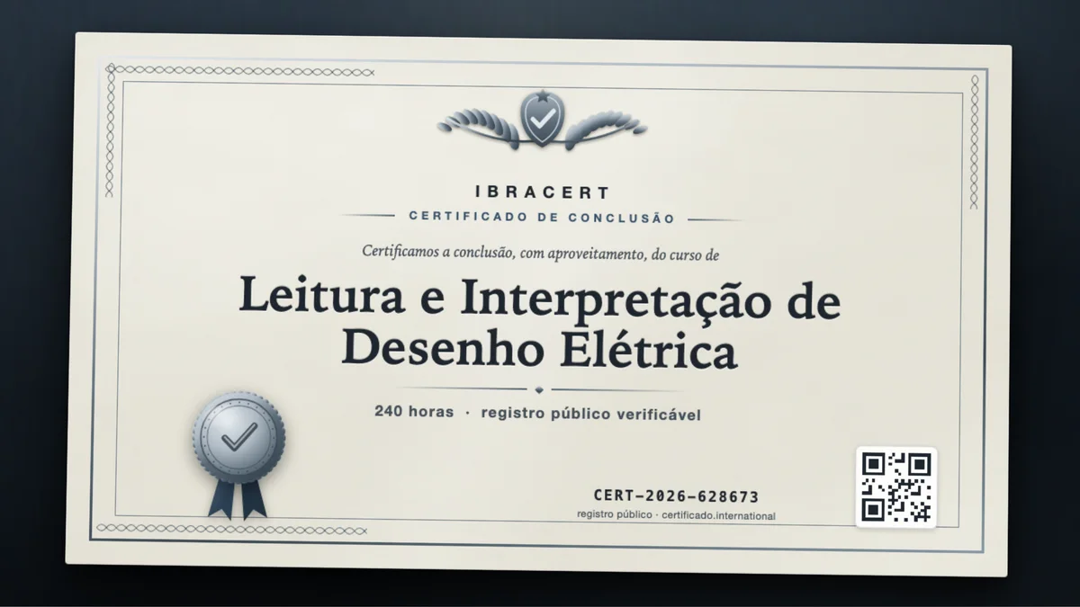 Capa do curso Leitura e Interpretação de Desenho Elétrica
