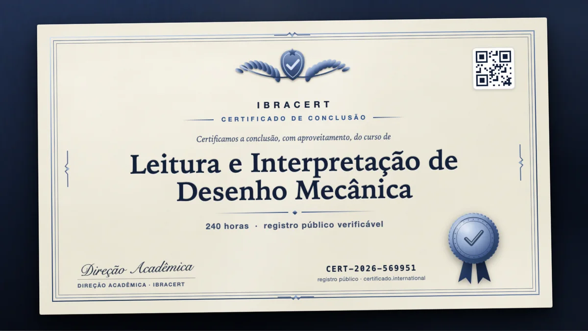 Capa do curso Leitura e Interpretação de Desenho Mecânica