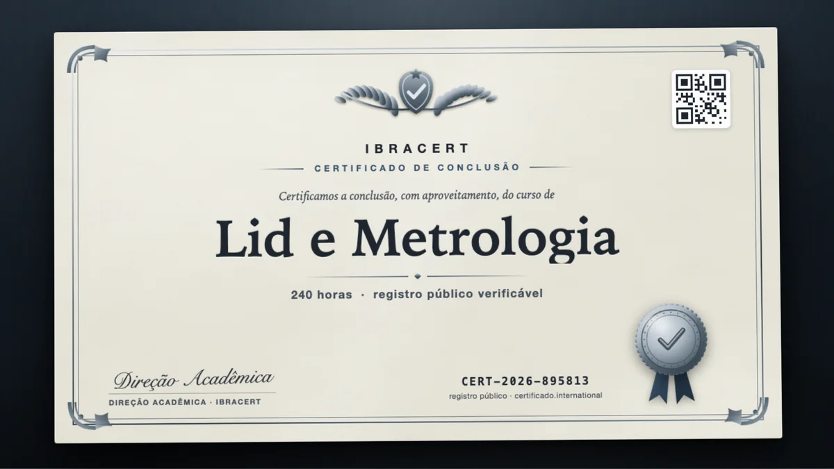 Capa do curso Lid e Metrologia