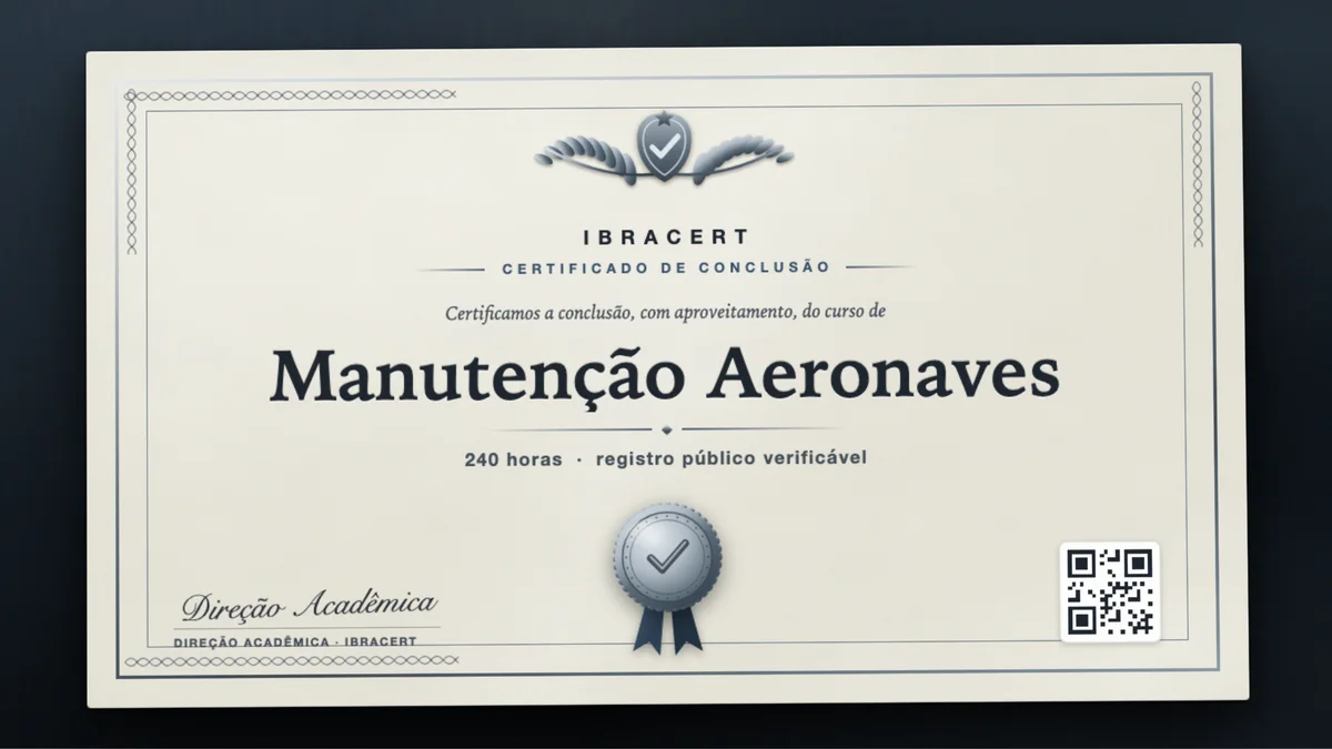 Capa do curso Manutenção Aeronaves