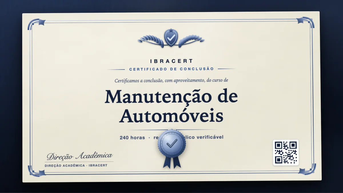 Capa do curso Manutenção de Automóveis