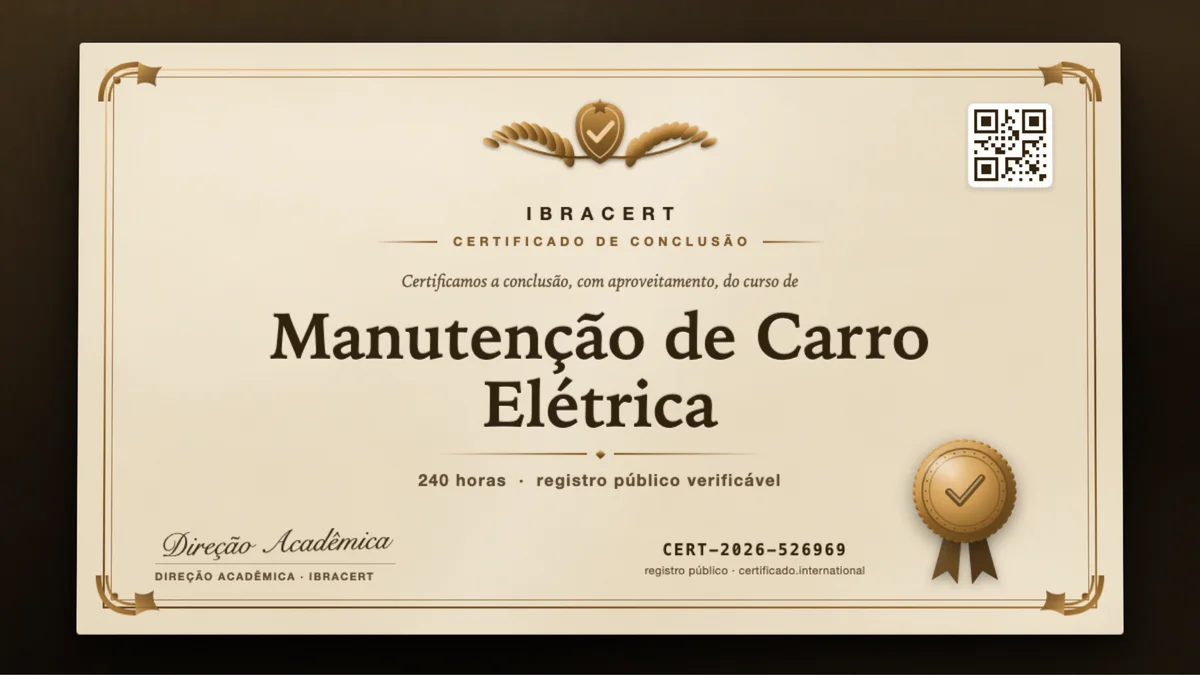 Capa do curso Manutenção de Carro Elétrica