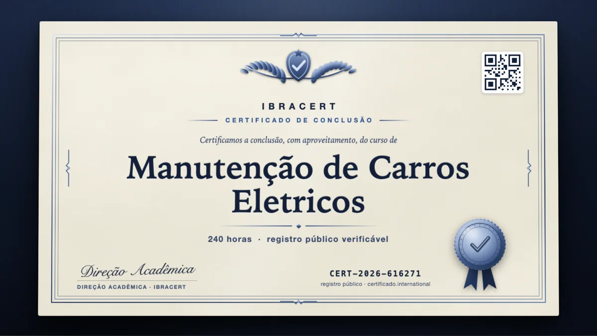 Capa do curso Manutenção de Carros Eletricos
