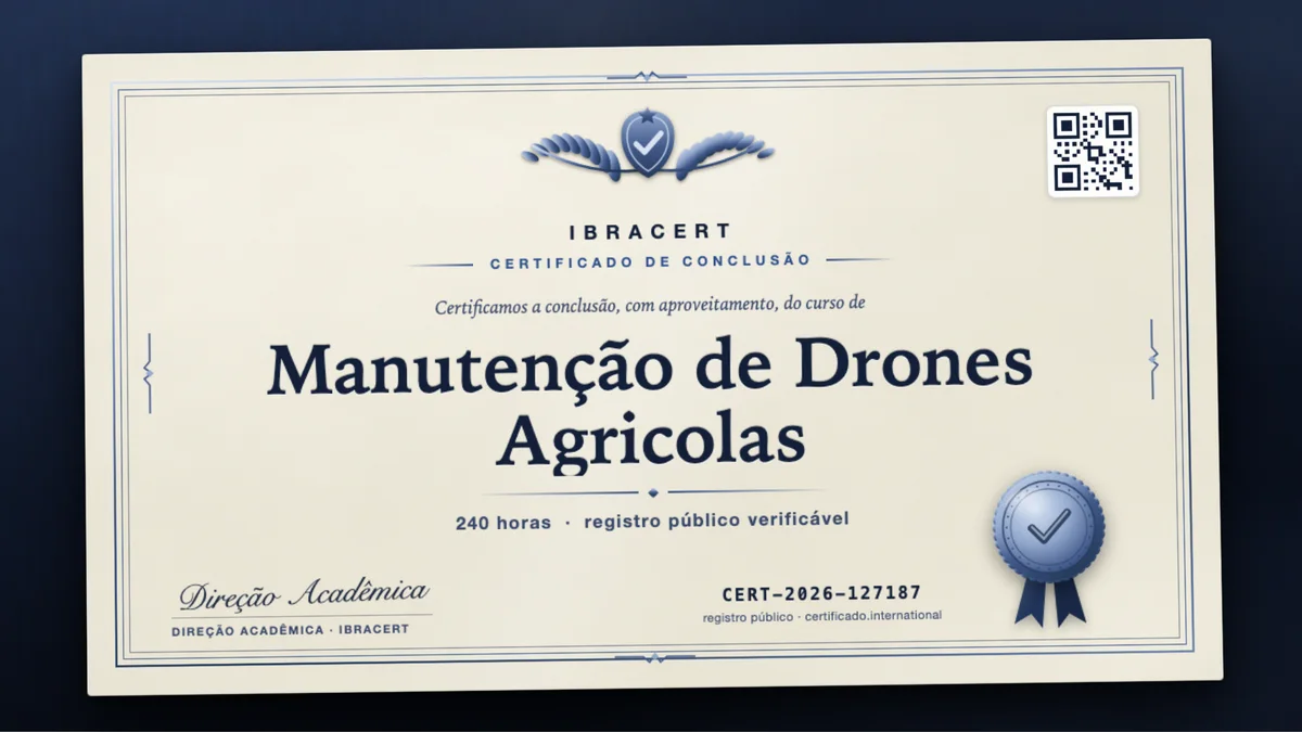 Capa do curso Manutenção de Drones Agricolas