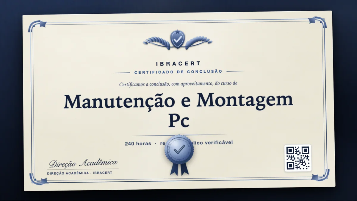 Capa do curso Manutenção e Montagem Pc