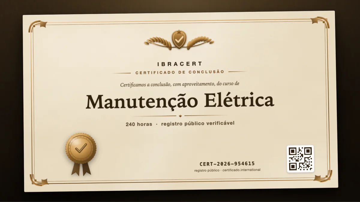 Capa do curso Manutenção Elétrica