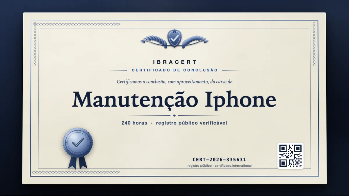 Capa do curso Manutenção Iphone