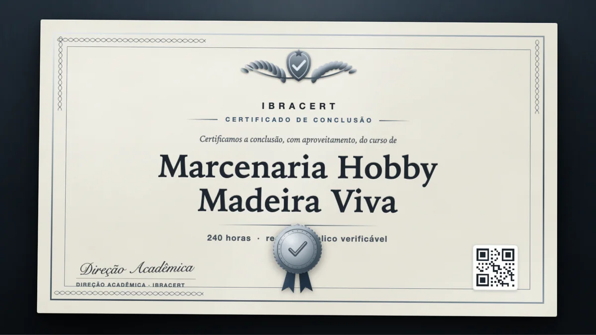 Capa do curso Marcenaria Hobby Madeira Viva
