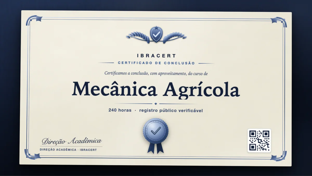 Capa do curso Mecânica Agrícola