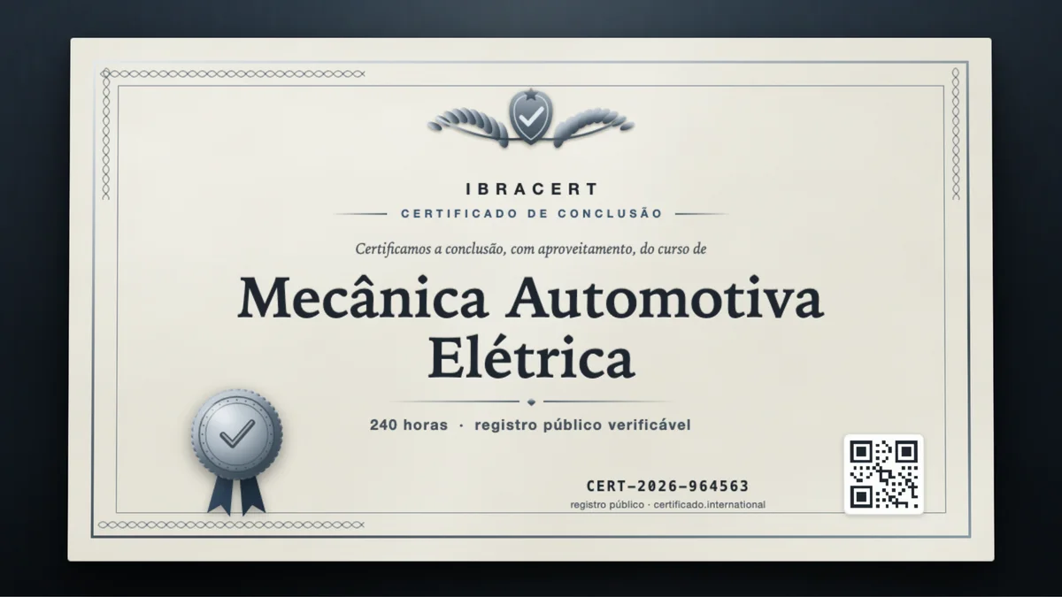 Capa do curso Mecânica Automotiva Elétrica