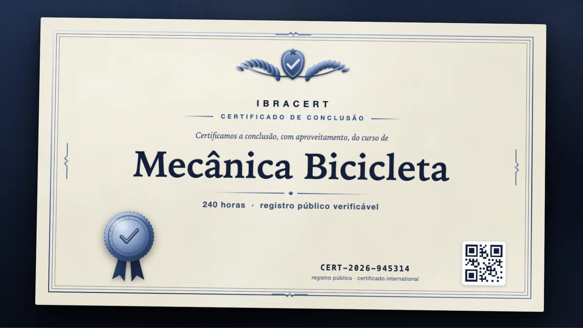 Capa do curso Mecânica Bicicleta