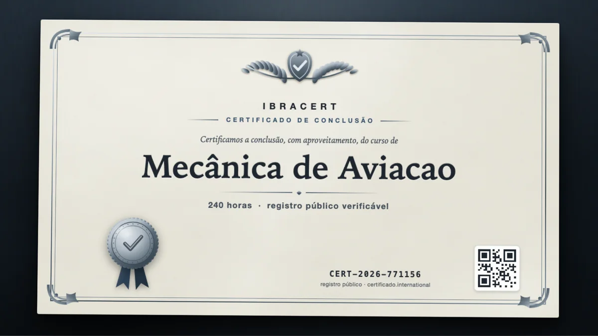 Capa do curso Mecânica de Aviacao