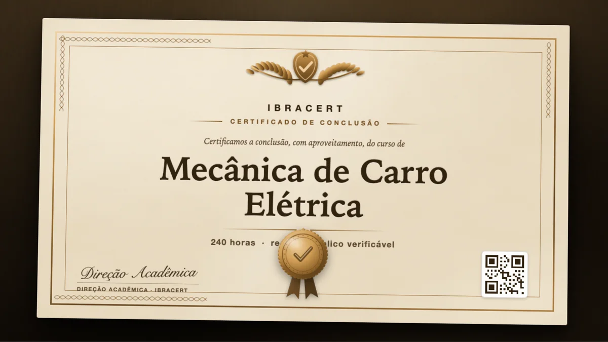 Capa do curso Mecânica de Carro Elétrica
