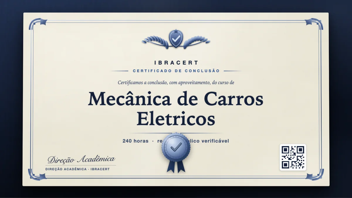 Capa do curso Mecânica de Carros Eletricos