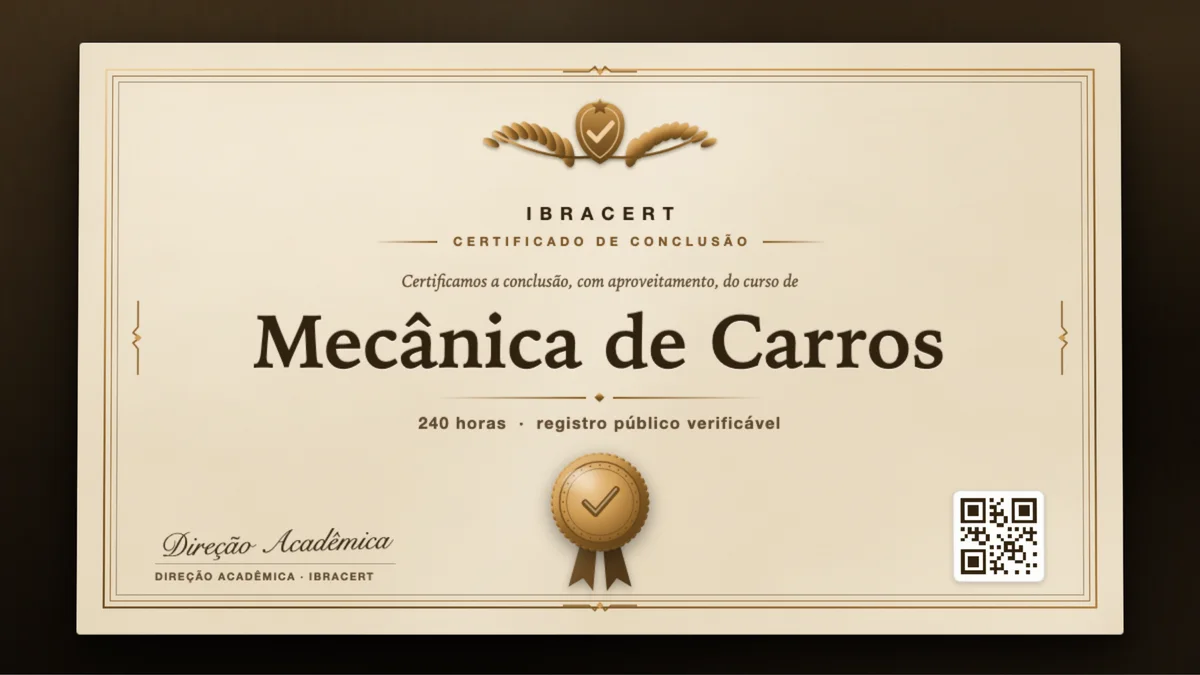 Capa do curso Mecânica de Carros