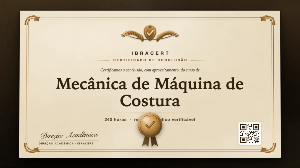 Capa do curso Mecânica de Maquina de Costura