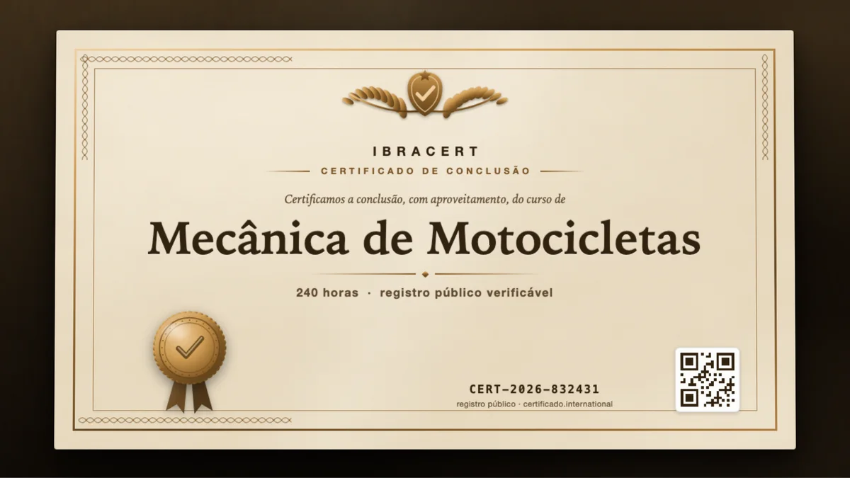 Capa do curso Mecânica de Motocicletas