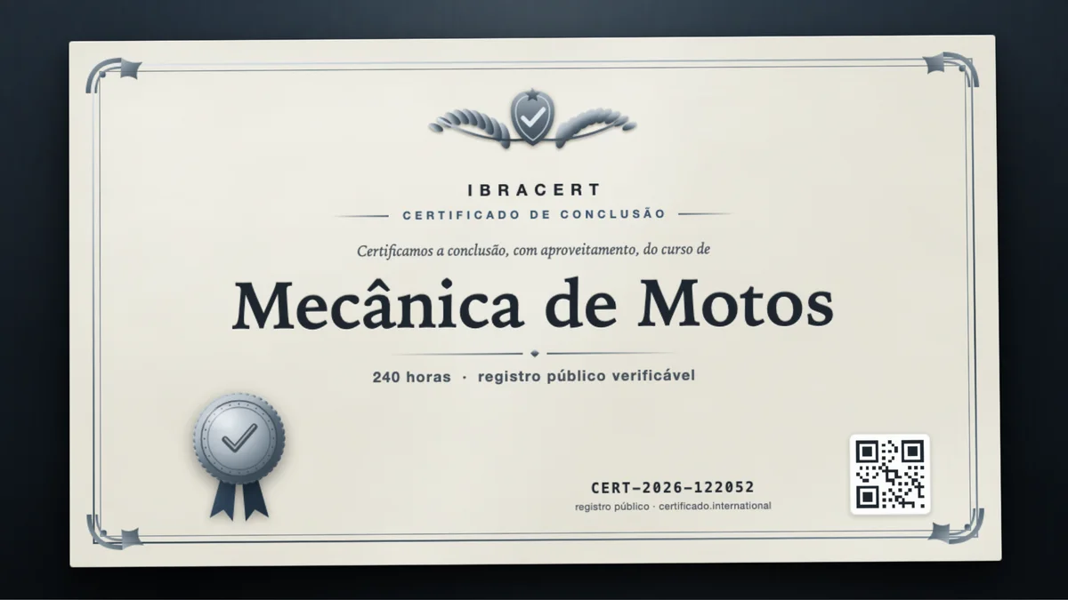 Capa do curso Mecânica de Motos