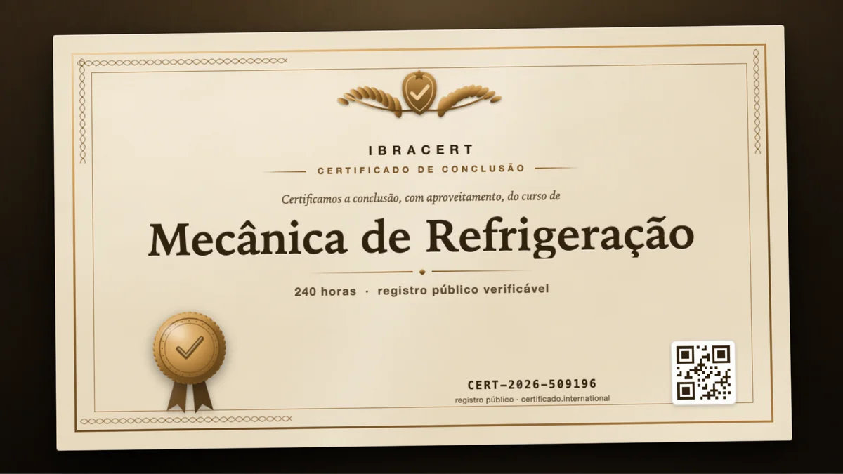 Capa do curso Mecânica de Refrigeração