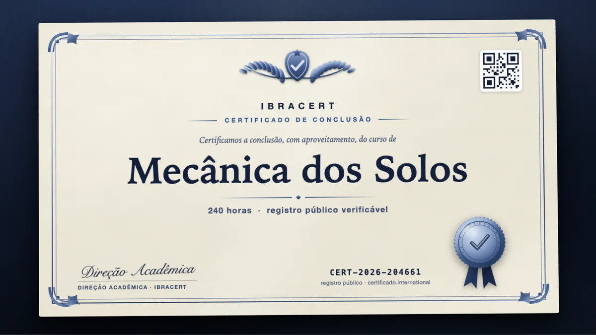 Capa do curso Mecânica dos Solos