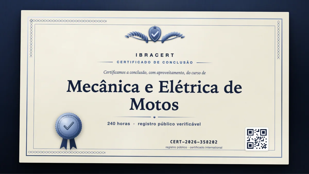 Capa do curso Mecânica e Elétrica de Motos