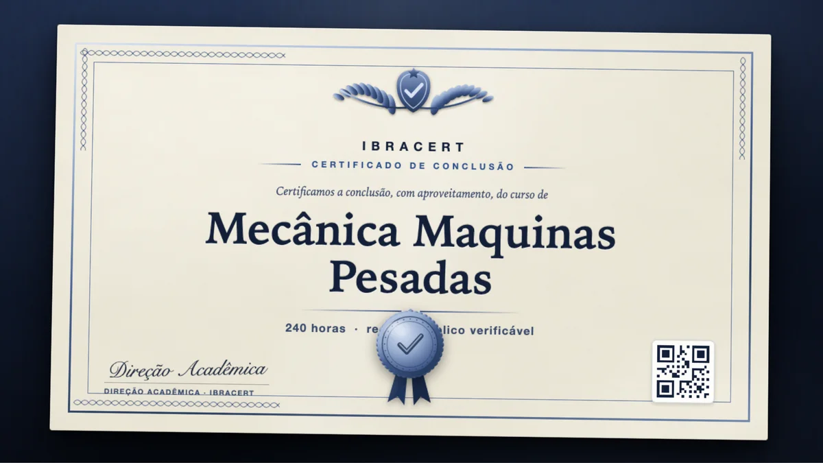 Capa do curso Mecânica Maquinas Pesadas