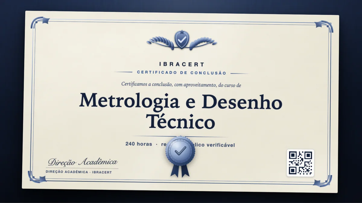 Capa do curso Metrologia e Desenho Técnico