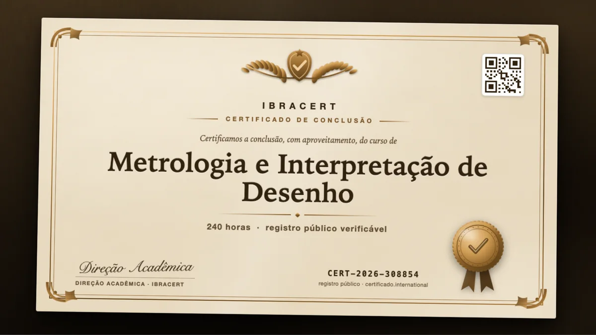 Capa do curso Metrologia e Interpretação de Desenho