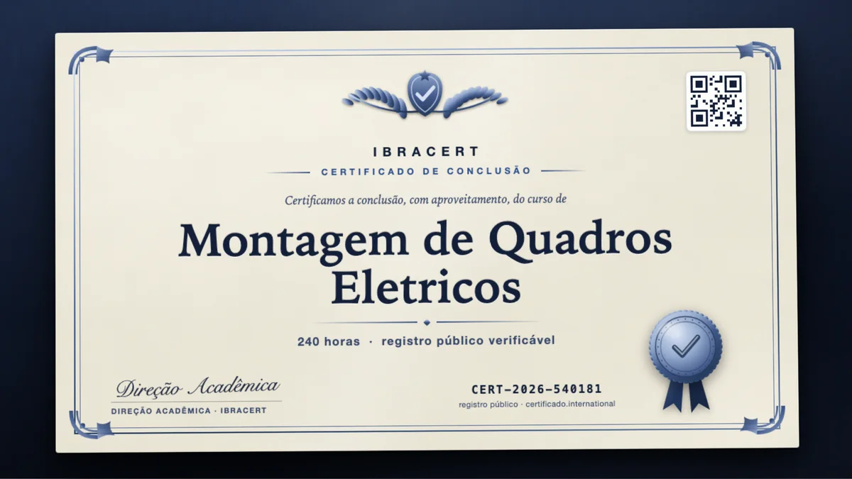 Capa do curso Montagem de Quadros Eletricos