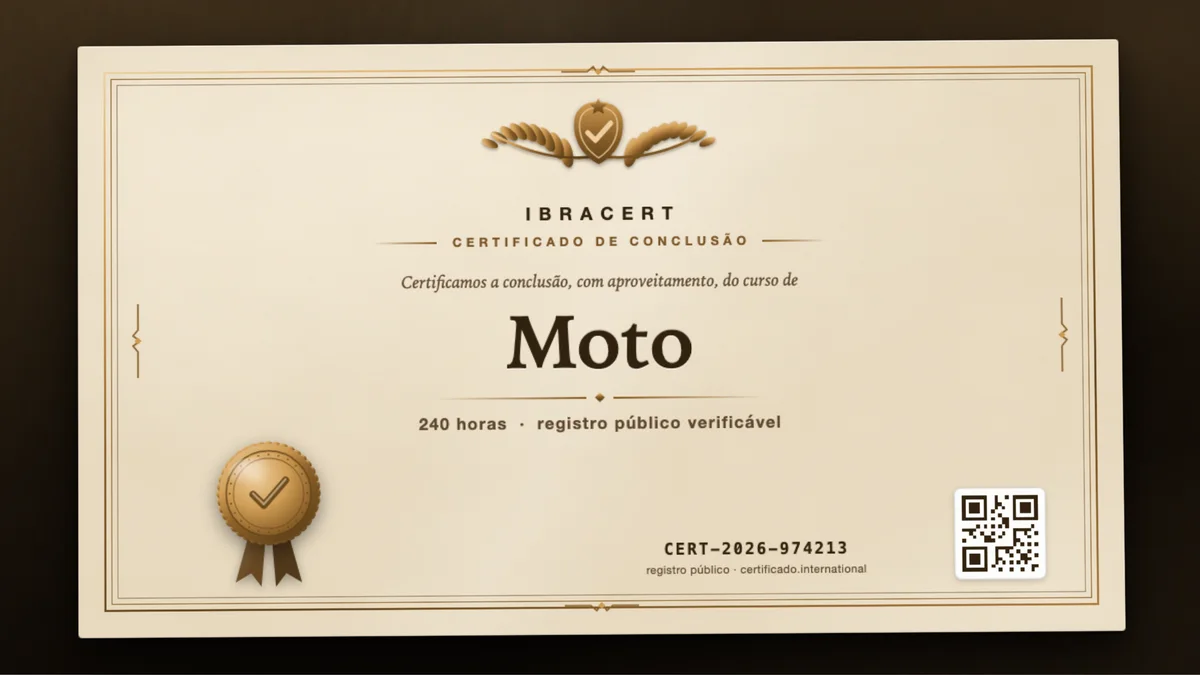 Capa do curso Moto