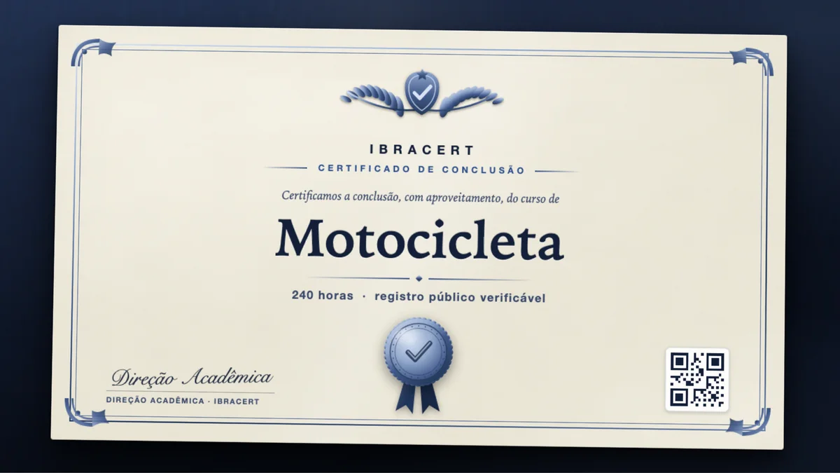 Capa do curso Motocicleta